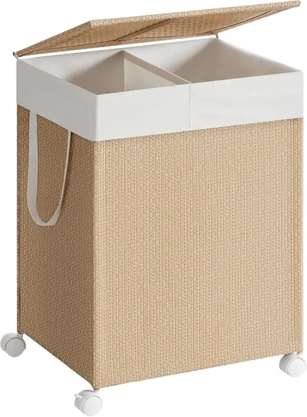 Cos de rufe Songmics, Natur, LCB601N01, 46.5 x 37.5 x 65 cm