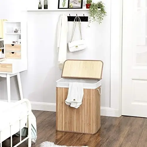 Cos de rufe, Songmics, Natural, 52x32x63 cm