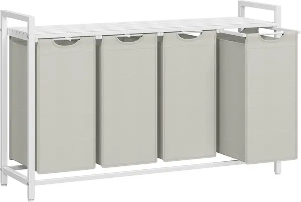 Cos de rufe Vasagle Alb 115.6x33x72.5 cm