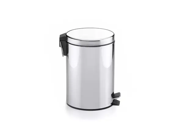 Cos gunoi baie Roca Hotels A815489001, instalare pe podea, 6 l, clapeta, metal, Crom