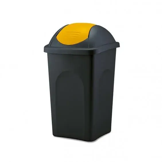 Cos gunoi deseuri selective capac batant 30L Cos gunoi deseuri selective capac batant 30L galben
