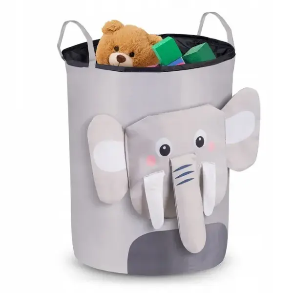 Cos mare pentru depozitarea jucariilor Nukido - Elefant gri - Default Title