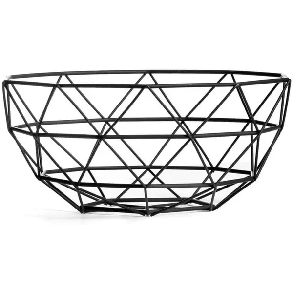 Cos Metalic pentru Fructe, 28 cm, Negru, Vilde