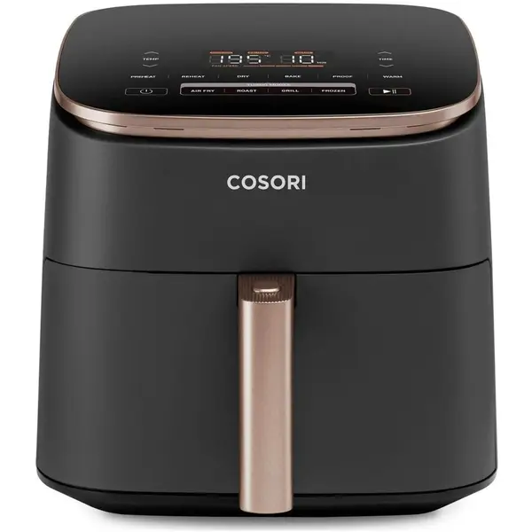 COSORI Friteuza cu aer cald Cosori CAF-DC602-KEUR TurboBlaze Chef Edition, 1700 W, 6 l, 9 programe, Temperatura ajustabila 30-230, Negru