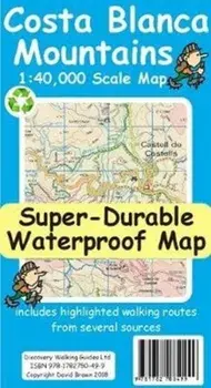 Costa Blanca Mountains Tour and Trail Map, Sheet Map/David Brawn