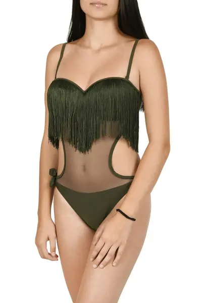 Costum baie intreg, Life Beach, kaki (Marime costum baie: M)