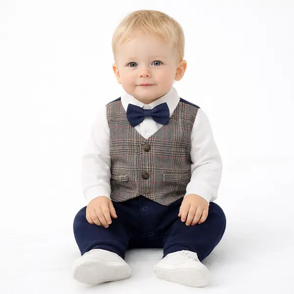 Costum Bebe cu Vestă - 6-9 luni