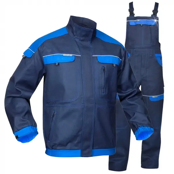 Costum bleumarin cu pantaloni cu pieptar de lucru, Ardon COOL TREND 2XL, 48, BLEUMARIN