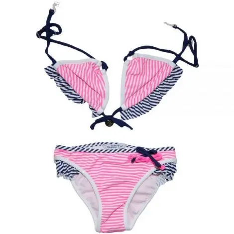 Costum de baie 2 piese Roz Alb Bleumarin (3751), 4 ani, 104 cm