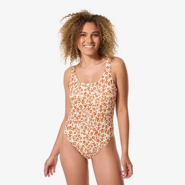 Costum de baie întreg Aurely Leopard Bej Damă