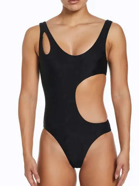 Costum de baie intreg Block Texture