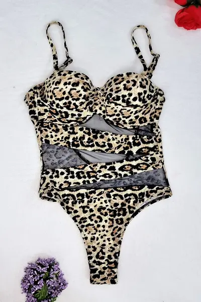 Costum de baie intreg Felicity animal print