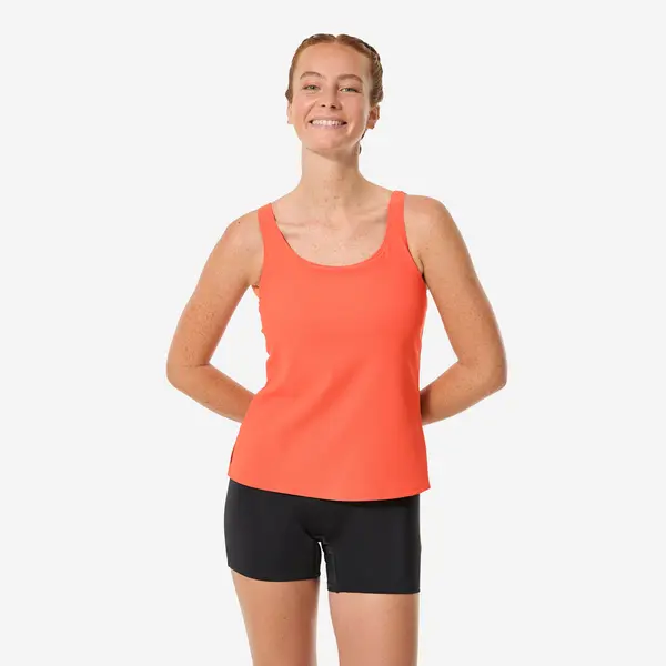 Costum de baie întreg înot Aquagym Tankini Shorty Heva Cărămiziu Damă