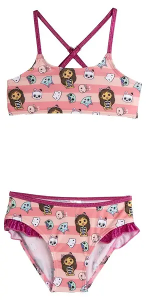 Costum de baie pentru copii din 2 piese Cerda - Gabby's Dollhouse, 6 ani, roz