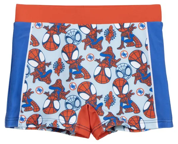Costum de baie pentru copii tip boxer Cerda - Spidey, 6 ani, cu margini albastre