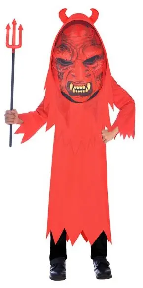 Costum de carnaval pentru copii Amscan - Devil Big Head, 4-6 ani