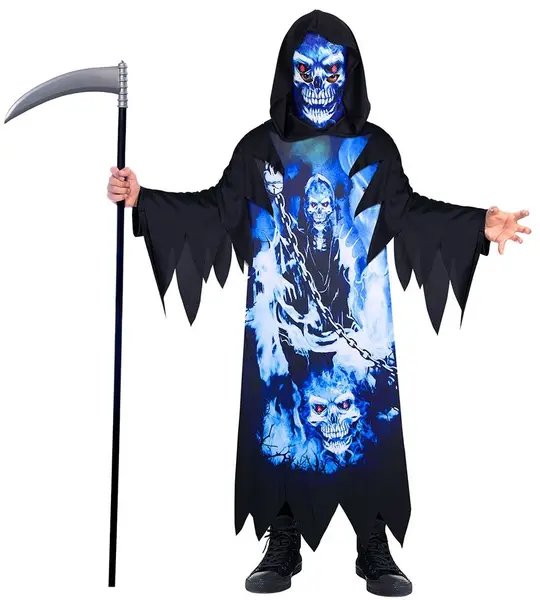 Costum de carnaval pentru copii Amscan - Neon Reaper, 4-6 ani