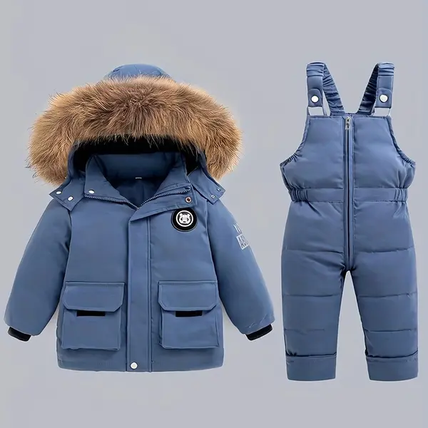 Costum de iarnă pentru băieți și fete pentru schi - albastru / 5ani