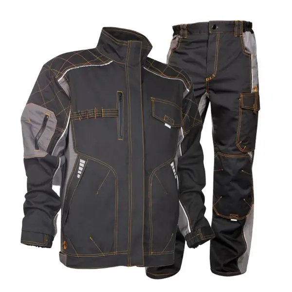 Costum de lucru negru-gri cu pantaloni de lucru in talie, Ardon VISION 3XL, 64, NEGRU-GRI
