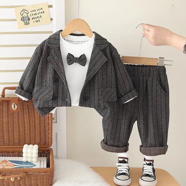Costum Elegant Gri Baieti Damian - 18-24 luni