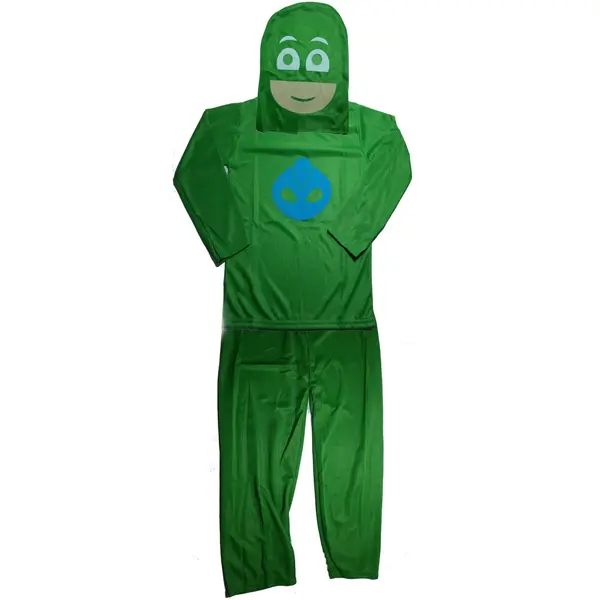 Costum Eroi in Pijamale, PJ Masks, pentru copii, Sopi Greg, verde, 5-7 ani, 110-120 cm