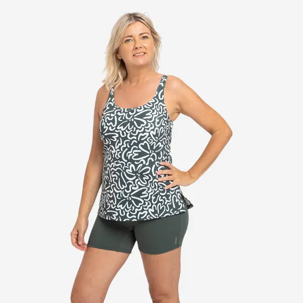 Costum Întreg Înot Tankini Shorty HEVA Ondu Kaki Damă