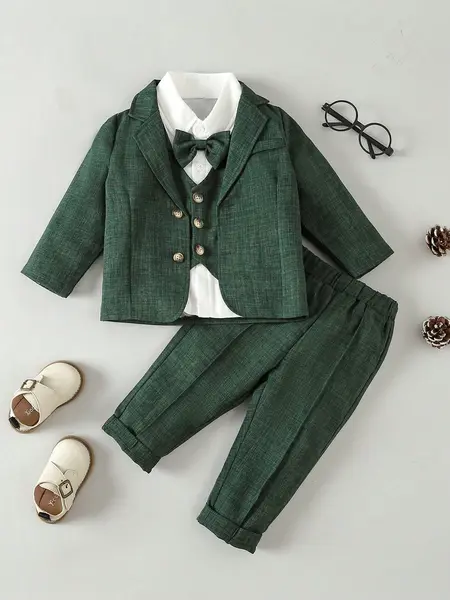 Costum pentru bebelusi - verde / 18-24luni