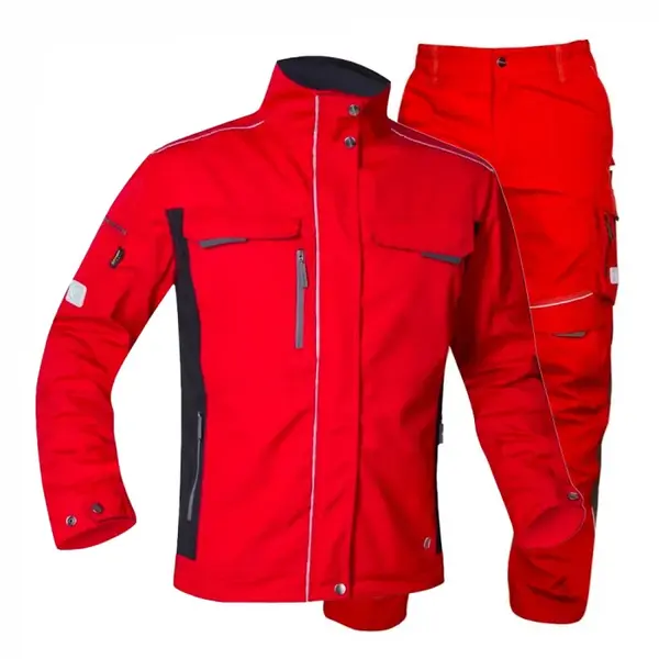 Costum rosu cu pantaloni de lucru, culoarea rosu, hidrofobizat, URBAN+ 2XL, 54, ROȘU