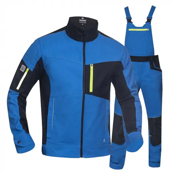 Costum salopeta albastru cu jacheta si pantaloni cu pieptar, Ardon 4XSTRETCH M, 50, ALBASTRU