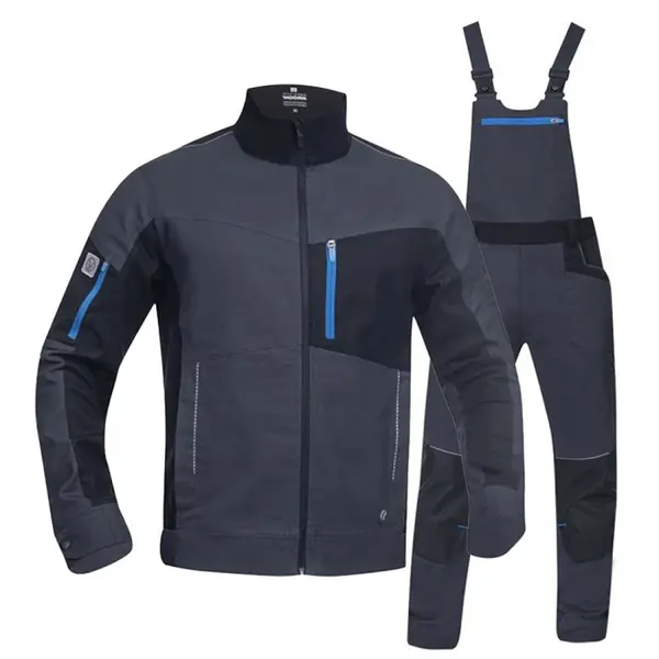 Costum salopeta gri-inchis cu jacheta si pantaloni cu pieptar, Ardon 4XSTRETCH XL, 46, GRI-ÎNCHIS
