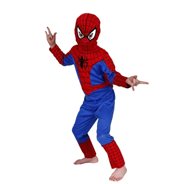 Costum Spiderman clasic pentru copii, 5-7 ani, 110-120 cm
