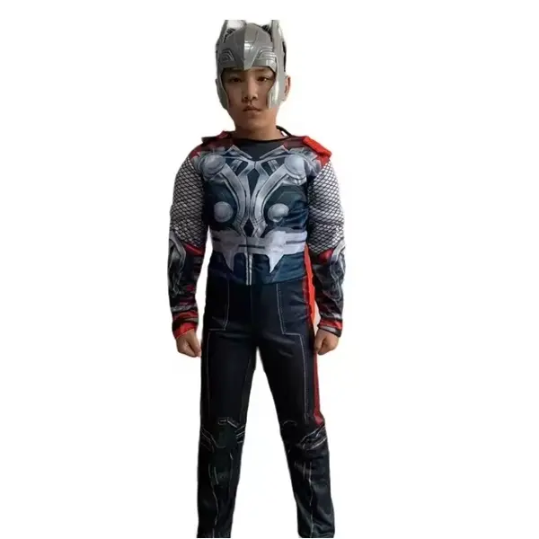 Costum Thor, Halloween, Carnaval, 7-9 ani, 120-130 cm