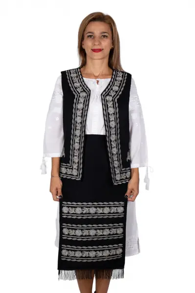 Costum Traditional Vesta si 2 Fote brodate Alina