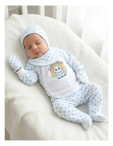 Costumas 5 piese Paws & Relax blue