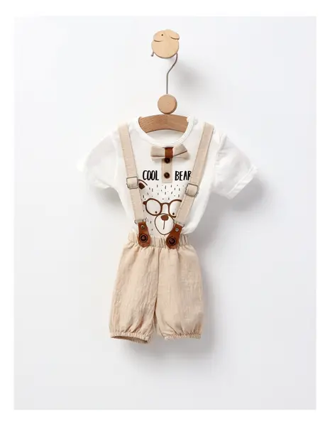 Costumas Cool Bear, model cu crem