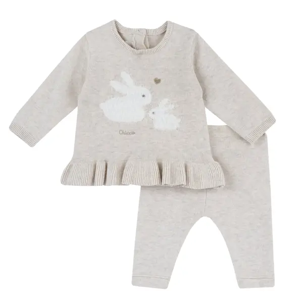 Costumas copii Chicco, bluza si colanti, bej, 75897-67MFCO