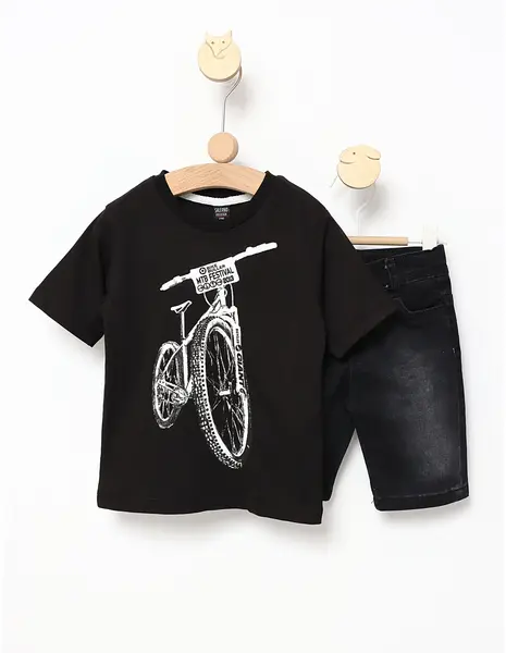 Costumas de vara Bike Rider cu negru