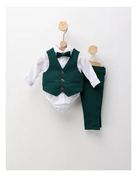 Costumas elegant Ares, alb-verde