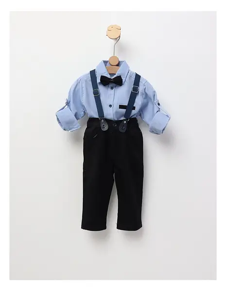 Costumas elegant cu papion, EFBEY albastru