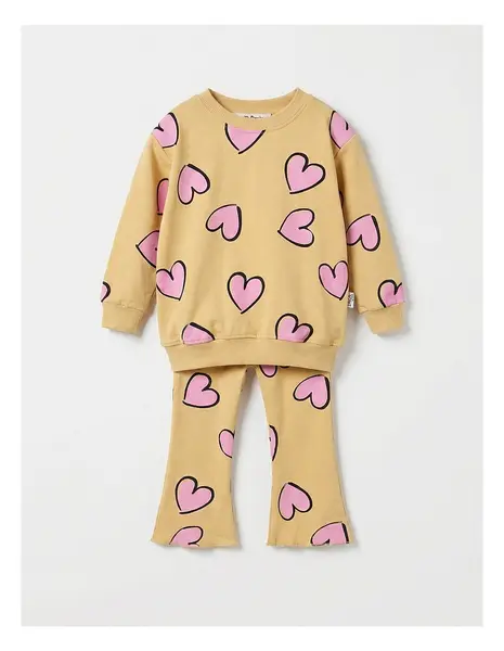 Costumas Multe Inimioare model cu galben