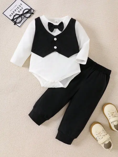 Costumas pentru bebe ALIN - negru / 9-12luni