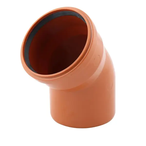 Cot canalizare din PVC la unghi de 15 grade D160