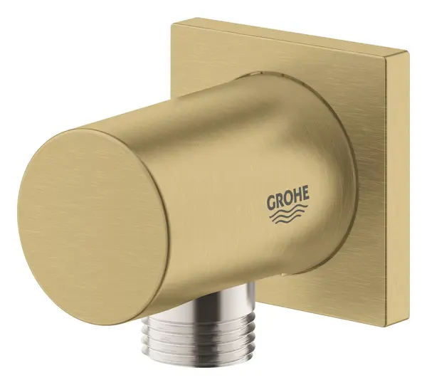 Cot de iesire Grohe Rainshower, 1/2", protectie anti-reflux, brushed cool sunrise, auriu mat