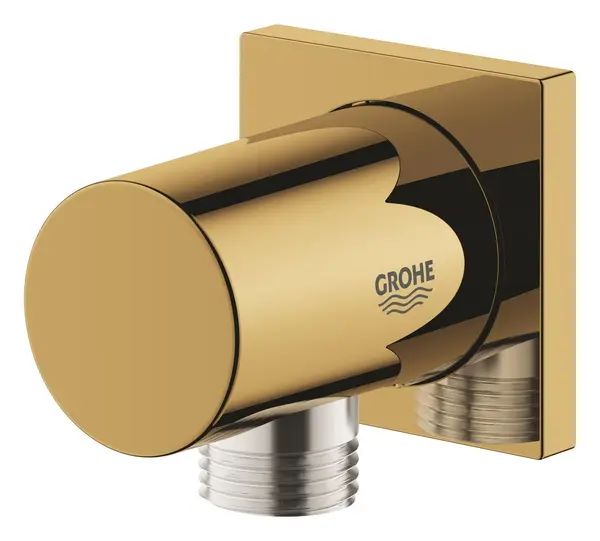 Cot de iesire Grohe Rainshower, 1/2", protectie anti-reflux, cool sunrise, auriu lucios
