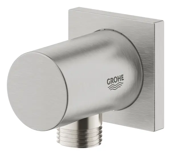 Cot de iesire Grohe Rainshower, 1/2", protectie anti-reflux, super steel, crom mat