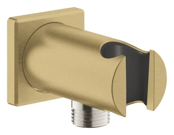 Cot de iesire Grohe, Rainshower Wall Union w/Holder, montare pe perete, universal, filet tata, suport, Brushed cool sunrise, Auriu mat