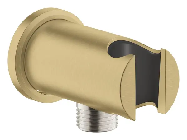Cot de iesire Grohe, Rainshower Wall Union w/Holder, montare pe perete, universal, filet tata, suport, Brushed cool sunrise, Auriu mat