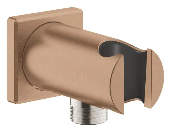 Cot de iesire Grohe, Rainshower Wall Union w/Holder, montare pe perete, universal, filet tata, suport, cool sunrise, Auriu lucios