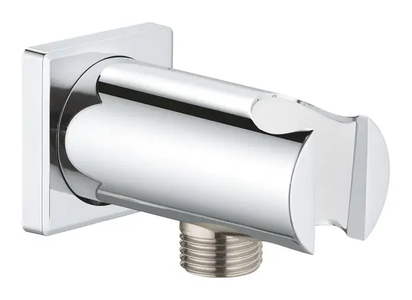 Cot de iesire Grohe, Rainshower Wall Union w/Holder, montare pe perete, universal, filet tata, suport, crom