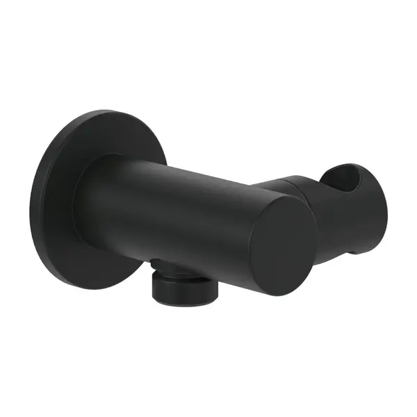 Cot racord pentru dus cu suport para dus, negru mat, VilleroyBoch Universal Showers